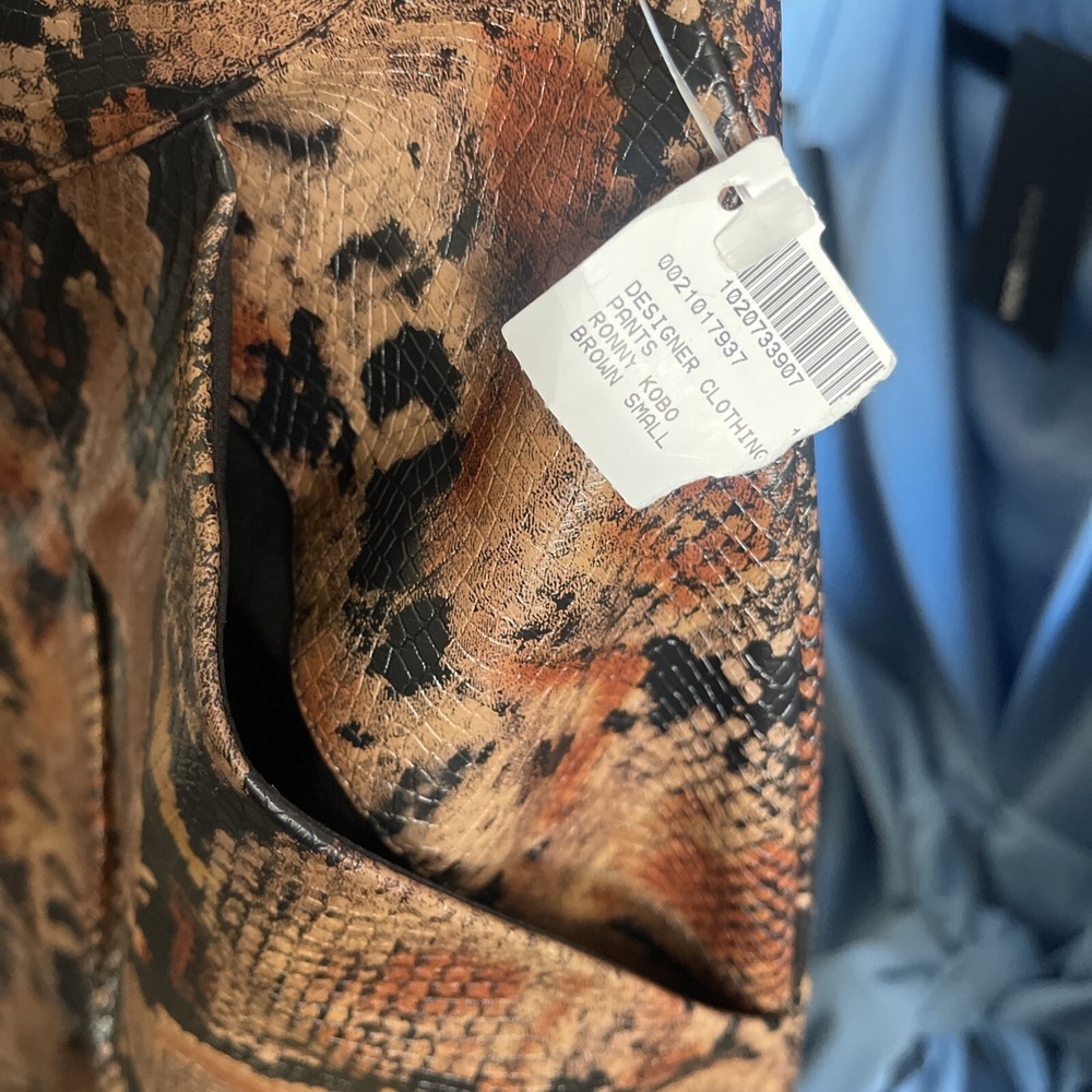 Rony Kobo Snake Print Pants Size Small - Picture 4 of 10
